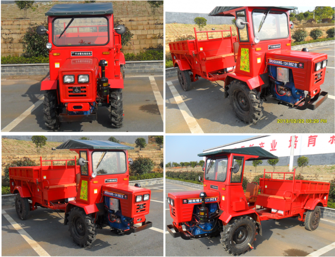 Gegliederter Minitraktor-Kipper 18HP alles Gelände-Gebrauchsfahrzeug für die Landwirtschaft in der Öl-Palmen-Plantage 1 Tonnen-Nutzlast 3